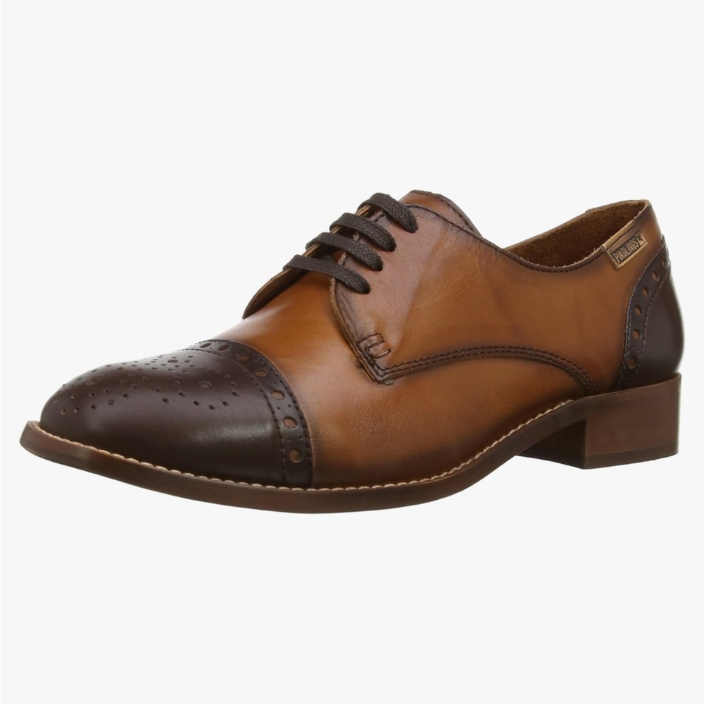 Pikolinos Womens Brighton 7048 Cognac/Olmo Oxford Shoes 38 (7.5/8)